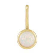 14K Gold Natural White Opal Pendant — supplier product view