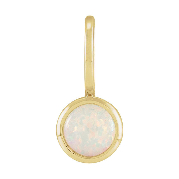 14K Gold Natural White Opal Pendant — supplier product view