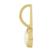 14K Gold Natural White Opal Pendant — supplier product view
