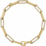 14K Gold Lab-Grown Diamond Link Bracelet — supplier product view