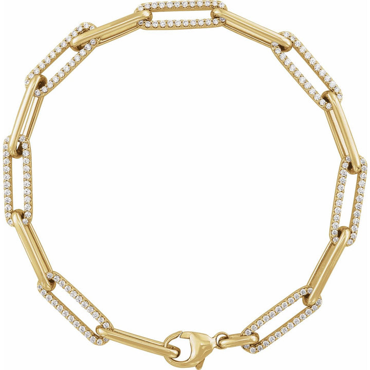 14K Gold Lab-Grown Diamond Link Bracelet — supplier product view