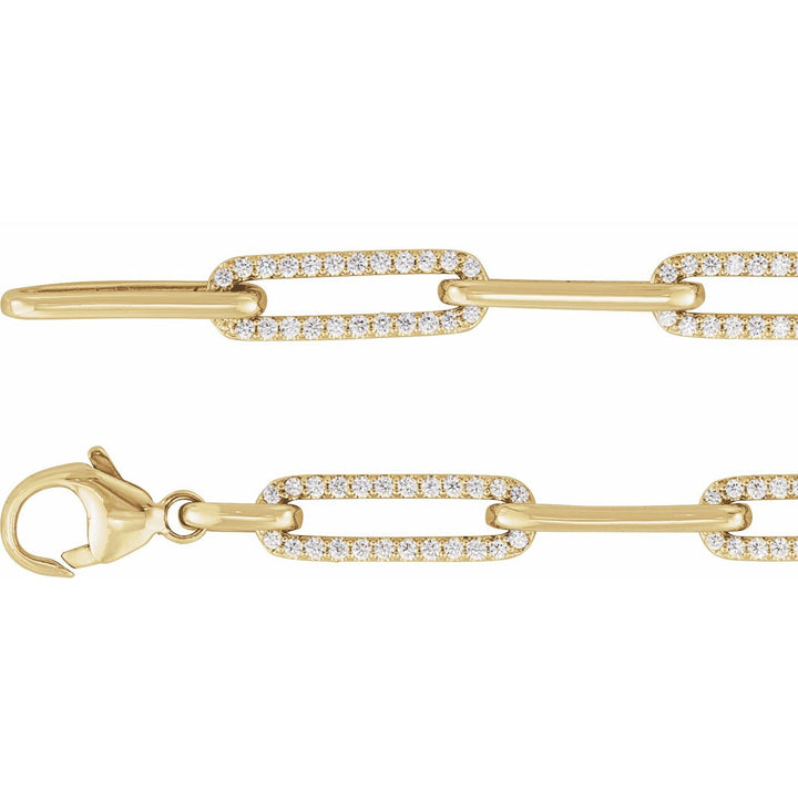 14K Gold Lab-Grown Diamond Link Bracelet — supplier product view