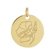 14K Gold September Birth Flower Pendant — supplier product view