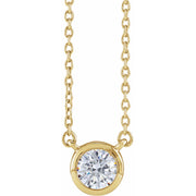 14K Gold Adjustable Lab-Grown Diamond Necklace — supplier product view