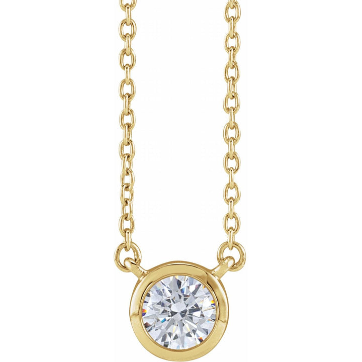 14K Gold Adjustable Lab-Grown Diamond Necklace — supplier product view
