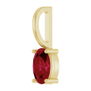 14K Gold Lab-Grown Ruby Solitaire Pendant — supplier product view