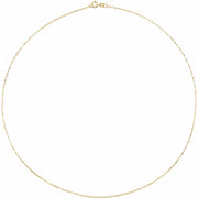 14K Gold Fine Figaro Chain Necklace — supplier product view