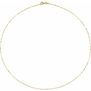14K Gold Fine Paperclip Chain Necklace — supplier product view