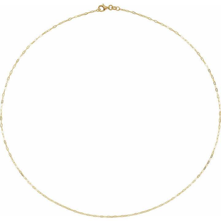 14K Gold Fine Paperclip Chain Necklace — supplier product view