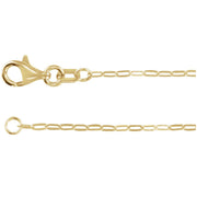 14K Gold Fine Paperclip Chain Necklace — supplier product view