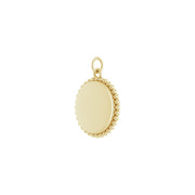 14K Gold Beaded Disc Pendant — supplier product view