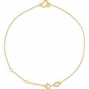 14K Gold Initial A Chain Bracelet — supplier product view