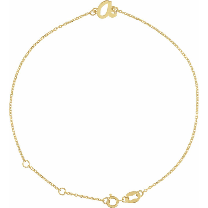 14K Gold Initial A Chain Bracelet — supplier product view