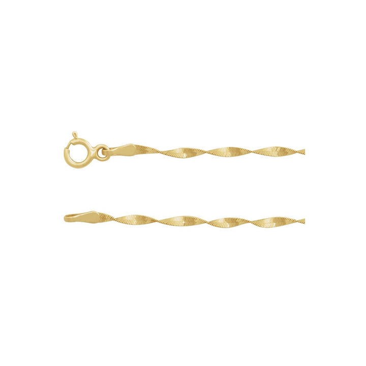 14K Gold Twisted Herringbone Bracelet — supplier product view