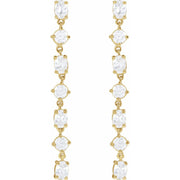 14K Gold Lab-Grown Diamond Dangle Earrings — supplier front/side views; sold as one pair