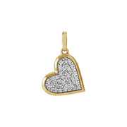 14K Gold Natural Diamond Heart Pendant — supplier product view