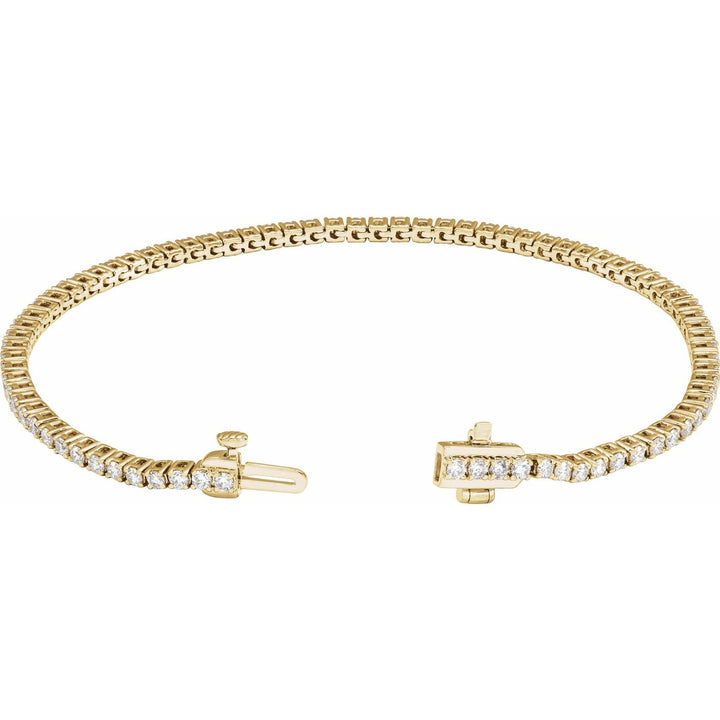 14K Gold 2 ct Lab-Grown Diamond Line Bracelet — supplier product view