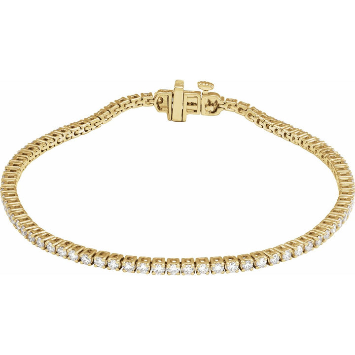 14K Gold 2 ct Lab-Grown Diamond Line Bracelet — supplier product view