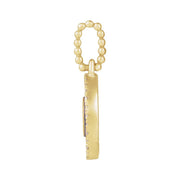 14K Gold Blue Enamel & Diamond Evil Eye Pendant — supplier product view