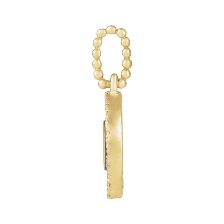 14K Gold Blue Enamel & Diamond Evil Eye Pendant — supplier product view