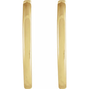 14K Gold Classic Hinged Hoop Earrings — supplier front/side views; sold as one pair