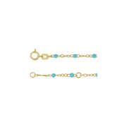 14K Gold Turquoise Enamel Bead Bracelet — supplier product view