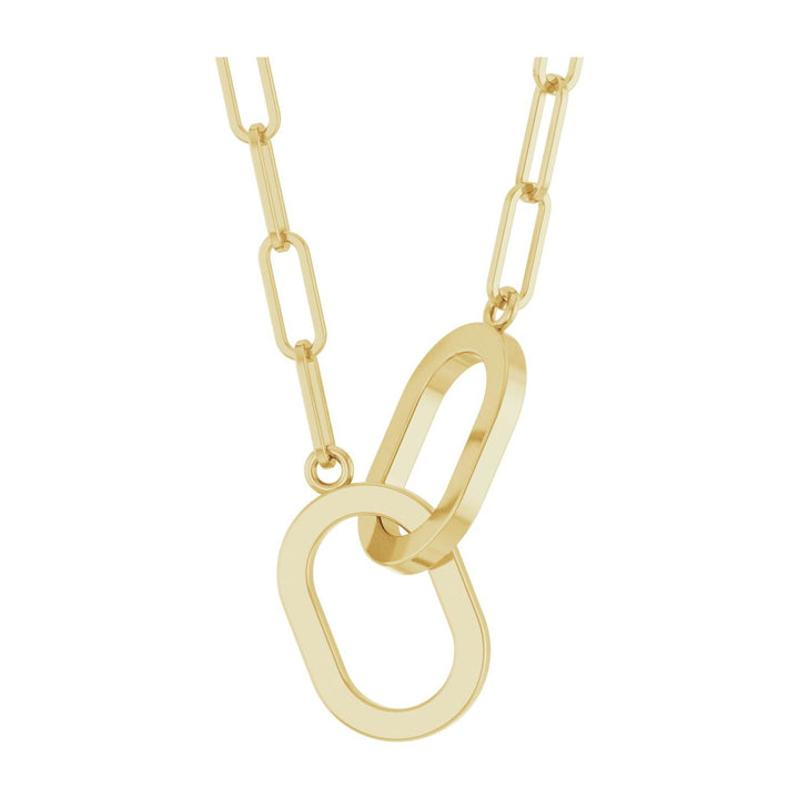 14K Gold Interlocking Oval Necklace — supplier product view