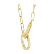 14K Gold Interlocking Oval Necklace — supplier product view