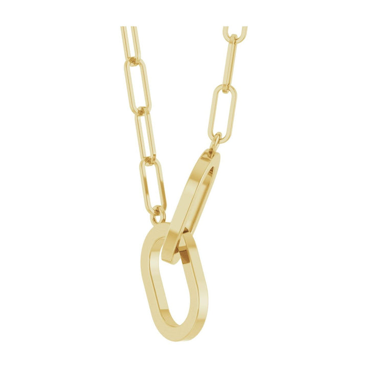 14K Gold Interlocking Oval Necklace — supplier product view