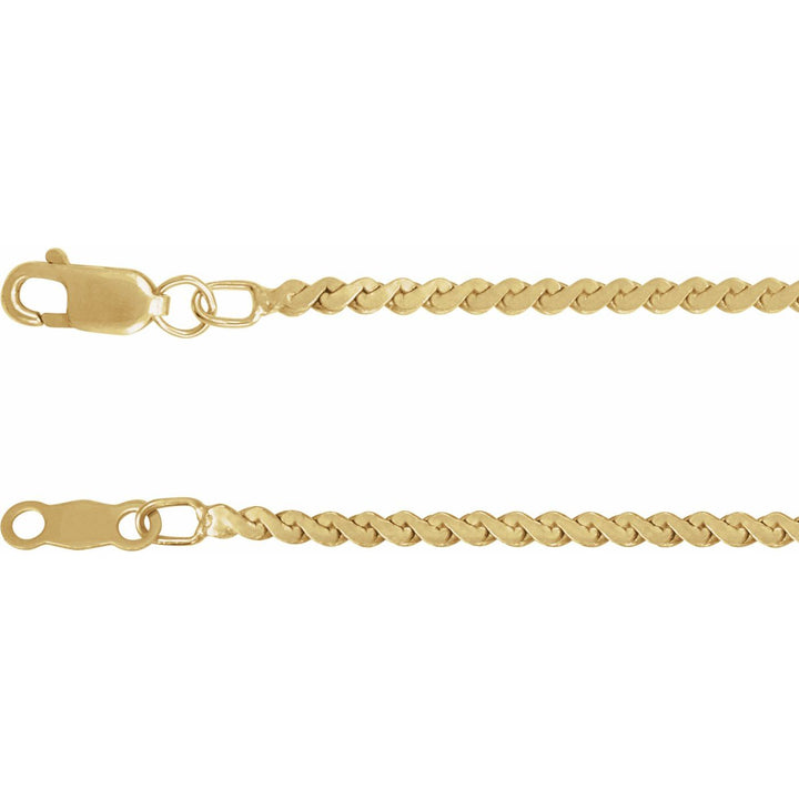 14K Gold Serpentine Chain Bracelet — supplier product view
