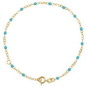 14K Gold Turquoise Enamel Bead Bracelet — supplier product view