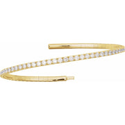 14K Gold Lab-Grown Diamond Flexible Bangle — supplier product view
