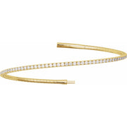 14K Gold 1.5 ct Lab-Grown Diamond Flexible Bangle — supplier product view