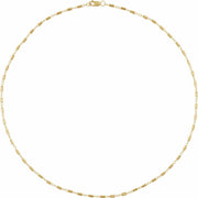 14K Gold Satellite Bar Chain Necklace — supplier product view