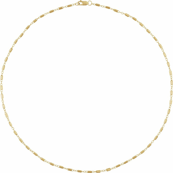 14K Gold Satellite Bar Chain Necklace — supplier product view