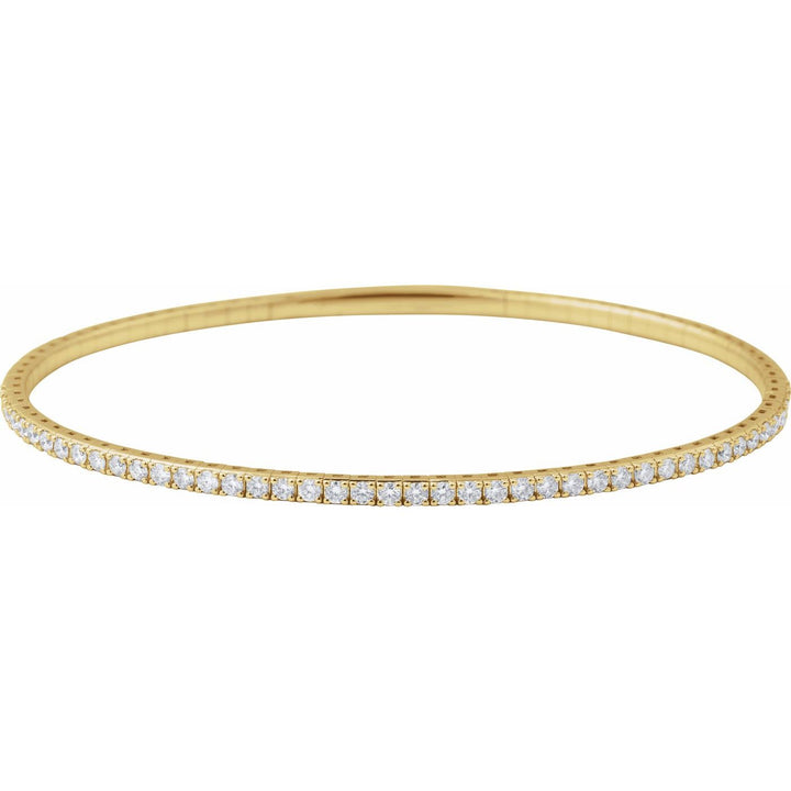 14K Gold Lab-Grown Diamond Flexible Bangle — supplier product view