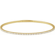 14K Gold 1.5 ct Lab-Grown Diamond Flexible Bangle — supplier product view