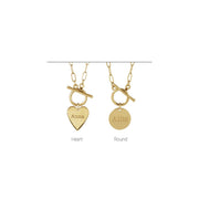 14K Gold Round Toggle Necklace — supplier product view