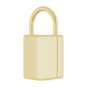 14K Gold Polished Lock Pendant — supplier product view