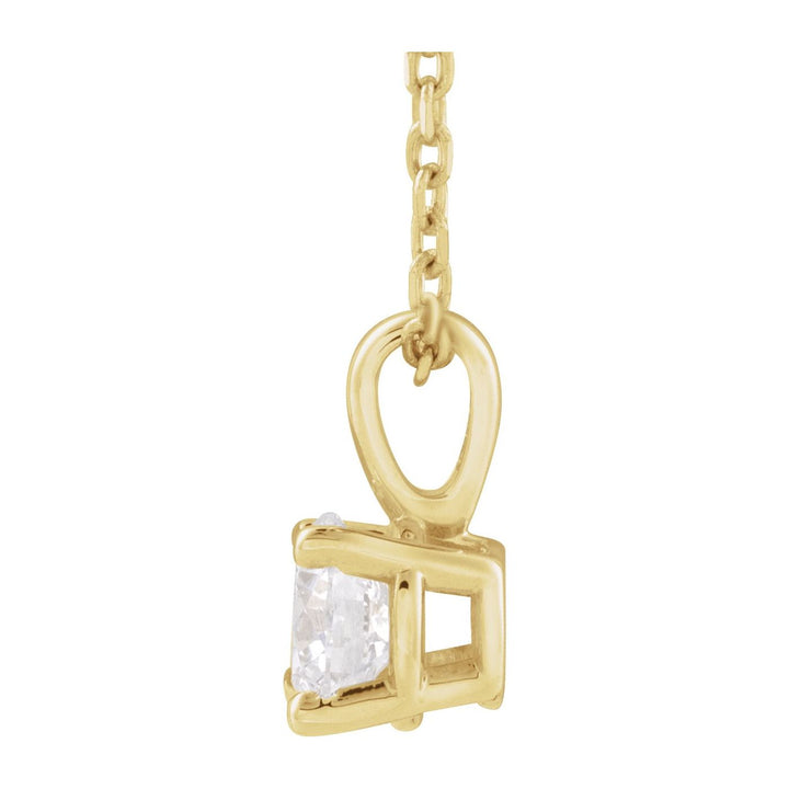 14K Gold Lab-Grown Diamond Solitaire Necklace — supplier product view