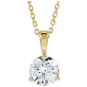 14K Gold 1 ct Lab-Grown Diamond Necklace — supplier product view