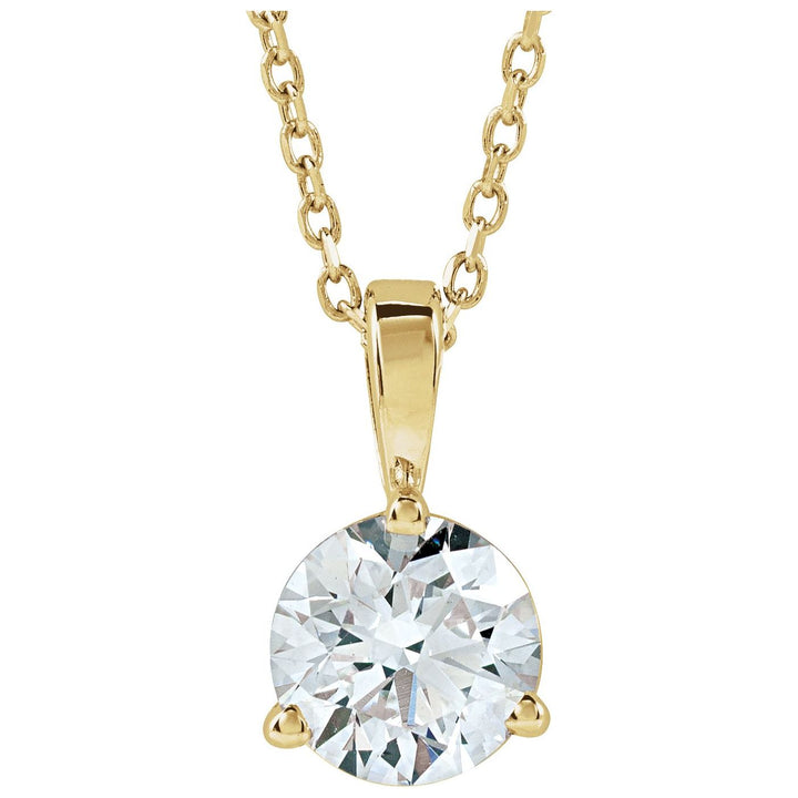14K Gold 1 ct Lab-Grown Diamond Necklace — supplier product view
