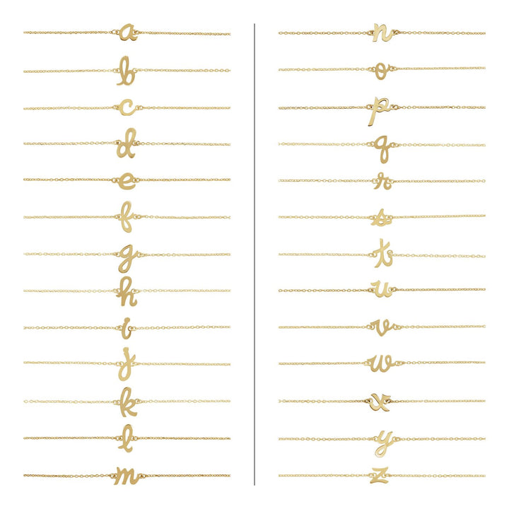 14K Gold Initial A Chain Bracelet — supplier product view