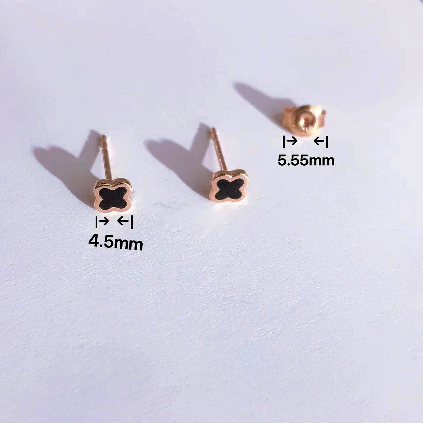 18K Leaf Clover Stud Earring