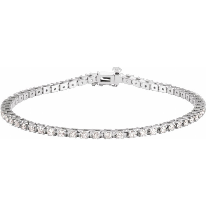 14K White Gold Lab-Grown Diamond Line Bracelet — supplier product view