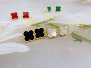 18K Leaf Clover Earring - De Oro Jewelry