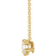 14K Gold 5/8 ct Lab-Grown Diamond Necklace — supplier product view