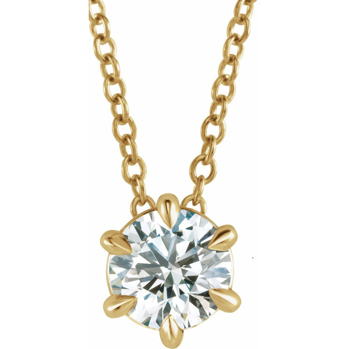 14K Gold 5/8 ct Lab-Grown Diamond Necklace — supplier product view