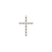 14K Gold Natural Diamond Cross Pendant — supplier product view