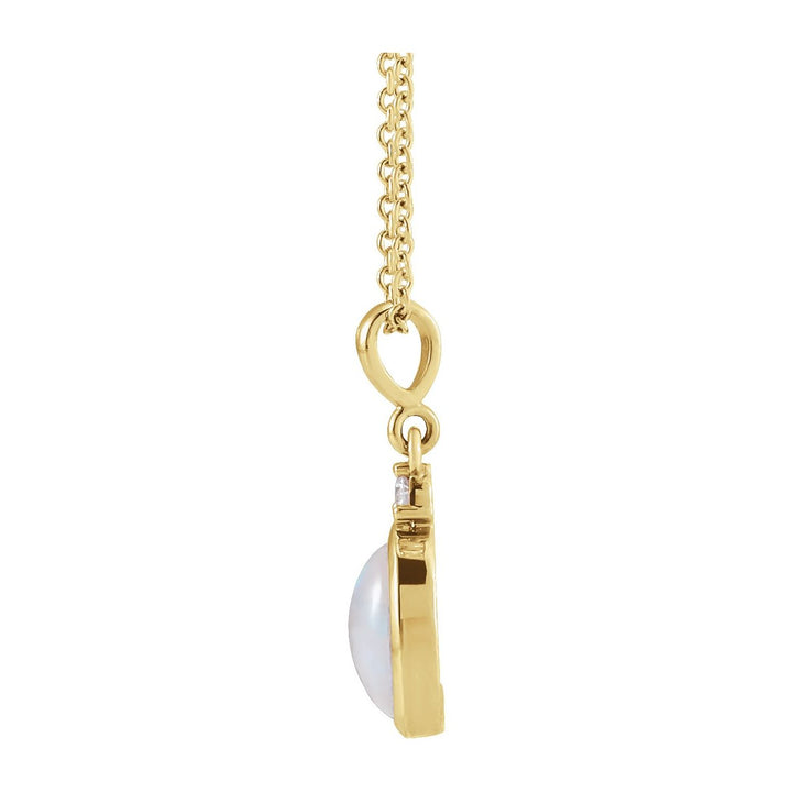 14K Gold Ethiopian Opal & Natural Diamond Necklace — supplier product view